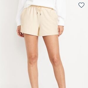 Old Navy High Waisted PowerSoft Shorts Cream Size 2X Howlite 3.5 Inseam